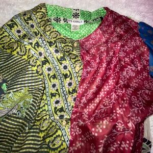 100% silk top with us girls